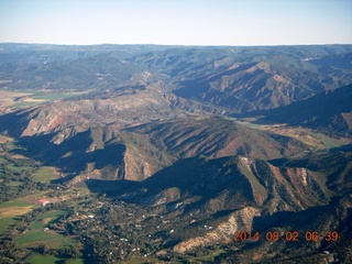 72 8q2. aerial - western Colorado - Glenwood Springs area