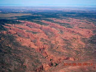 113 8q2. aerial - Canyonlands area - looking north at the Book Cliffs