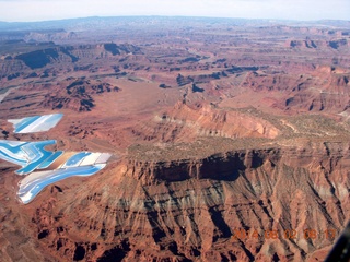 119 8q2. aerial - Canyonlands area - ponds and Dead Horse Point
