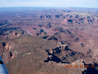 121 8q2. aerial - Canyonlands area - Dead Horse Point