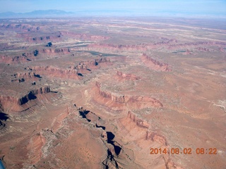 aerial - Canyonlands area - looking north at the Book Cliffs