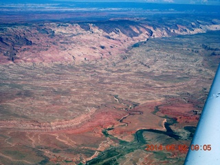 aerial - Colorado River - Cataract Canyon - Browns Rim airstrip