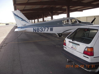 232 8q2. N8377W home at Deer Valley Airport (DVT) and my car