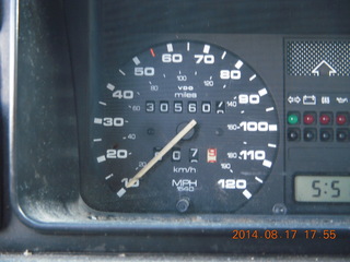 my VW Golf odometer with 305607 miles on it