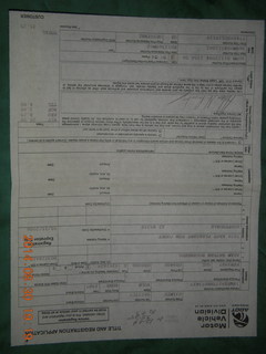 Lunde's Volkswagon - my new car paperwork