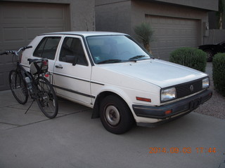 my bicycle and my old 1987 VW Golf