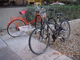 bike in the bike rack at work