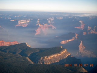 aerial - Grand Canyon just after dawn