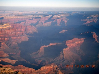 aerial - Grand Canyon just after dawn