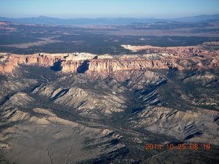 aerial - Bryce Canyon in the distance