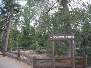Bryce Canyon - Yovimpa Point sign