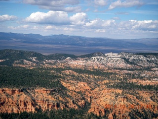 aerial - west of Bryce Canyon