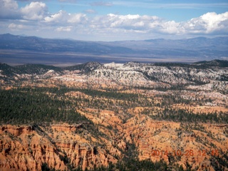 aerial - west of Bryce Canyon