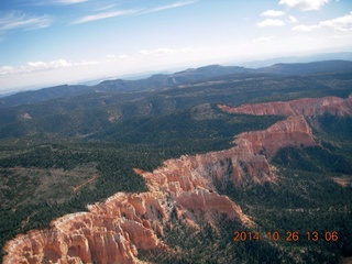 aerial - west of Bryce Canyon