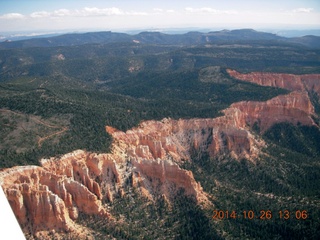 aerial - west of Bryce Canyon