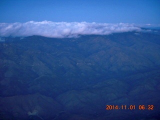 1 8t1. aerial - clouds over the mountains