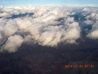 aerial - clouds and canyons