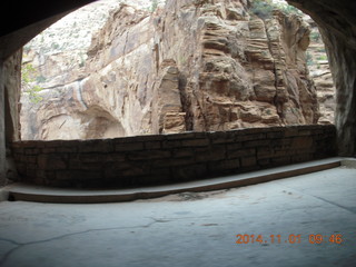 Zion National Park - view from tunnel