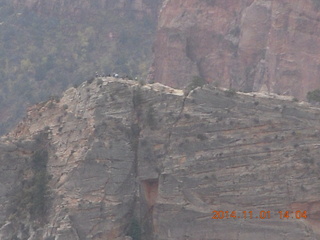 Zion National Park - Observation Point hike - people atop Angels Landing