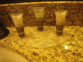 3 8t2. shampoo and other goodies at the hotel