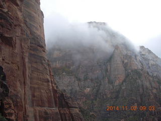 43 8t2. Zion National Park Angels Landing hike - clouds