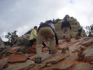 72 8t2. Zion National Park Angels Landing hike - family at the top