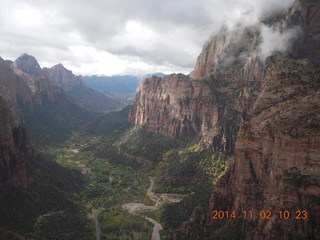 75 8t2. Zion National Park Angels Landing hike - view from the top