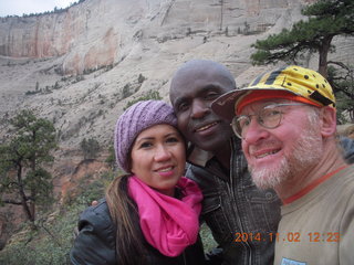 Zion National Park - West Rim hike - Elaine and Stanley and Adam