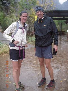 Zion National Park - runners Hillary and boyfriend