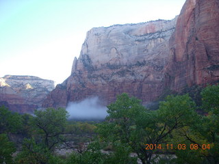 58 8t3. Zion National Park - clouds - strange low cloud/fog