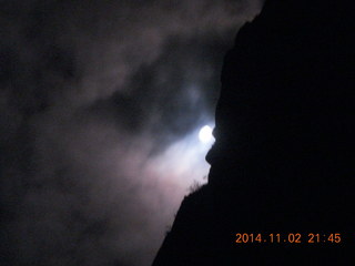 zion moonlight Riverwalk - moon