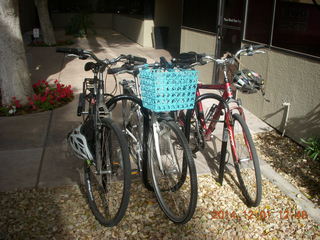 three bicycles at work