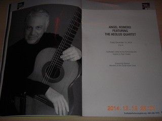 Angel Romero concert program