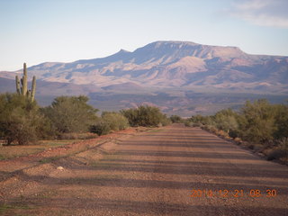 Grapevine airstrip camping trip - Adam morning run - tripod and timer