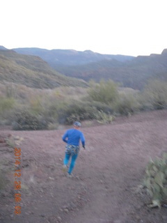 2537 8uu. Adam running near Red Creek airstrip