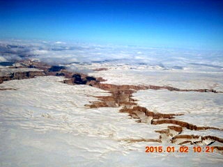 aerial - little grand canyon with snow