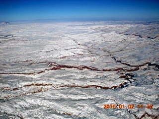 aerial - snowy desert