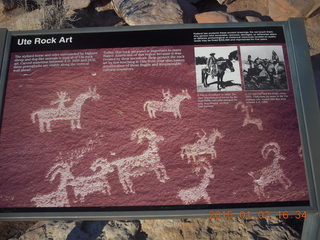 Arches National Park- petroglyphs sign