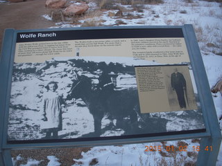 Arches National Park - Wolfe Ranch sign