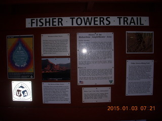 Fisher Towers hike - entrance signs
