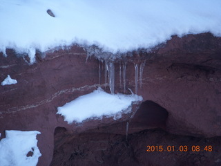 Fisher Towers hike - icicles