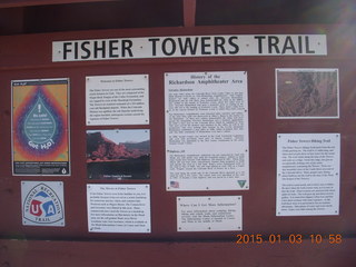 Fisher Towers hike - trailhead signs