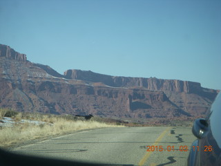 89 8v3. driving from Fisher Towers hike back to Moab