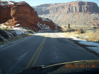 98 8v3. driving from Fisher Towers hike back to Moab