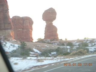 149 8v3. Arches National Park - driving - Balanced Rock