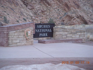 Arches National Park - entrance sign