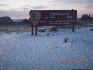4 8v4. Canyonlands National Park entrance sign