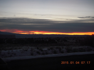 driving in Canyonlands - sunrise