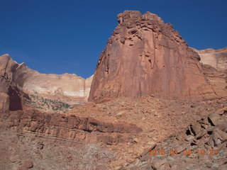 Canyonlands National Park - Lathrop trail hike - looking back up