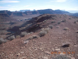 Canyonlands National Park - Lathrop trail hike - looking back up